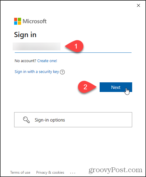 Inserisci l'e-mail Microsoft per il programma Windows Insider