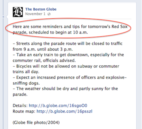 boston globe red sox parade post