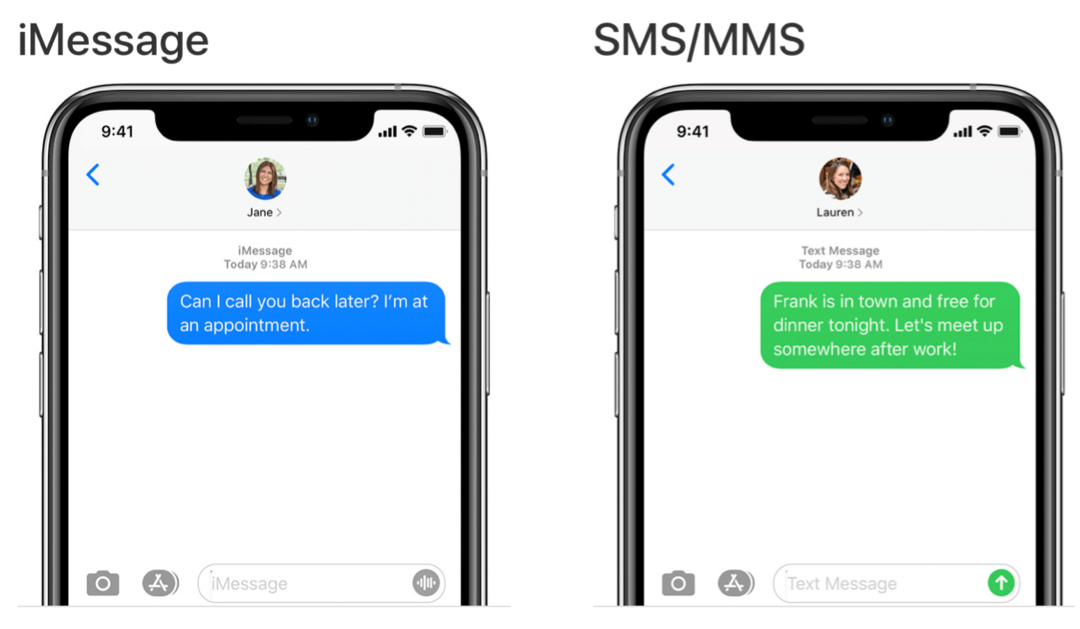 Messaggi in macOS Big Sur iMessage vs SMS