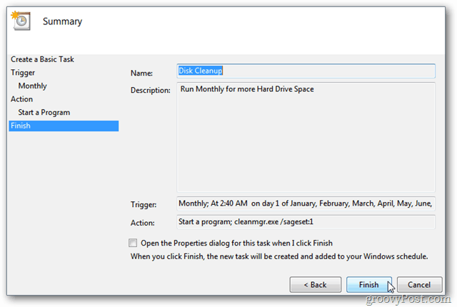 Rendi Windows Esegui pulizia del disco automaticamente con Utilità di pianificazione