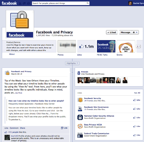 facebook e pagina privacy