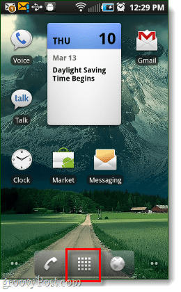 pulsante app schermata iniziale Android