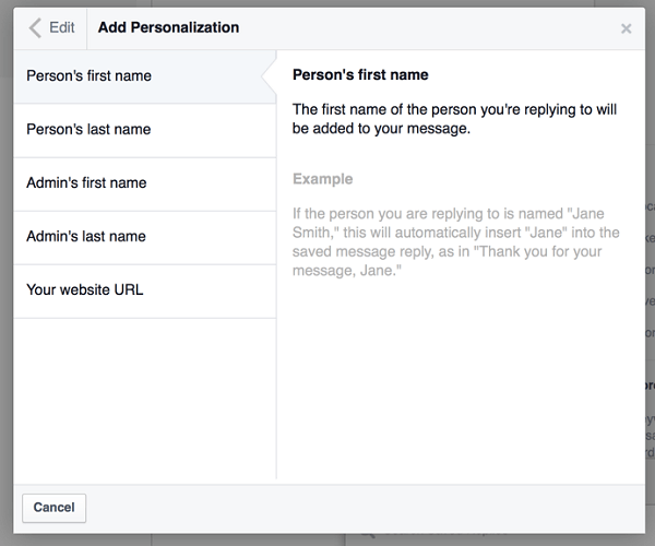 Facebook aggiunge personalizzazione