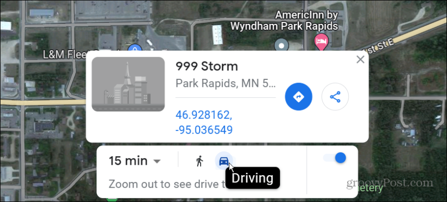 rilascia il secondo pin di Google Maps