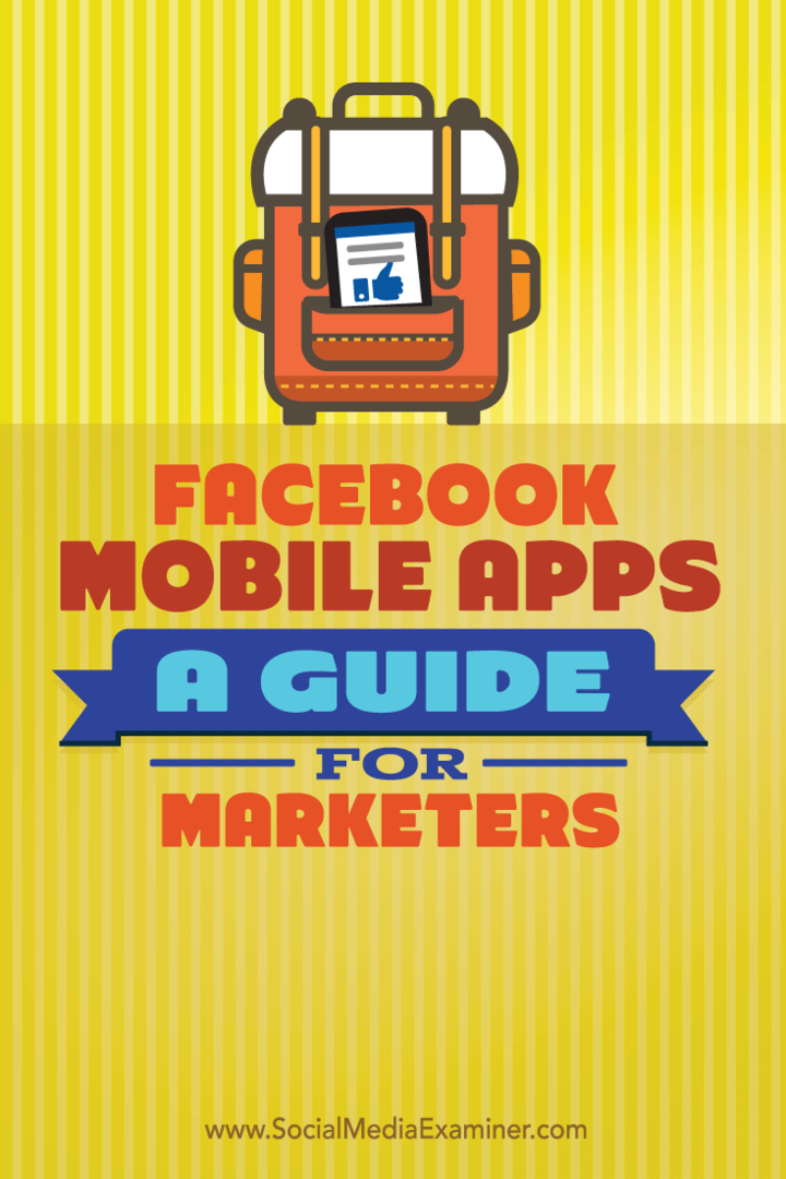 gestire il marketing con le app mobili di Facebook