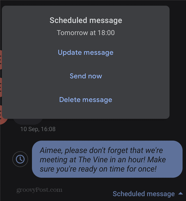 Come programmare i messaggi di testo annullati da Android