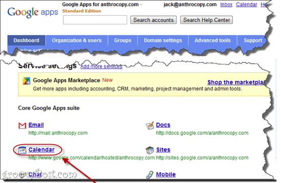 Rivela URL indirizzo privato Google Apps Calendar