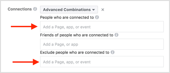 Combinazioni avanzate di eventi di targeting per annunci di Facebook