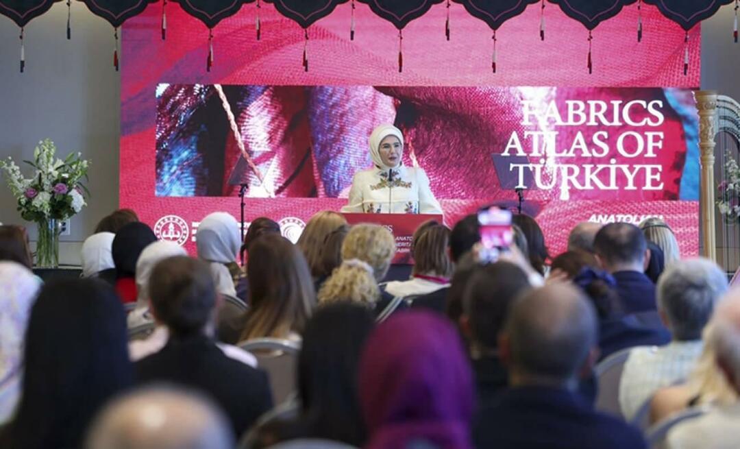 La First Lady Erdoğan ha incontrato le mogli dei leader a New York: i tessuti anatolici erano abbaglianti