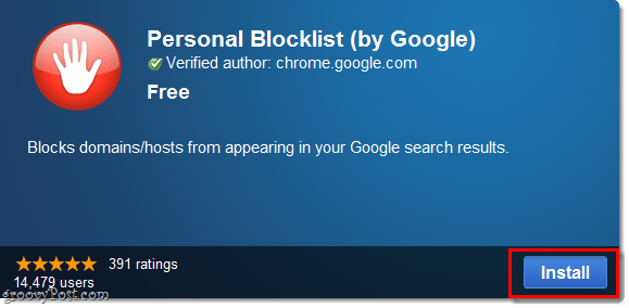 Estensione Chrome blocklist personale