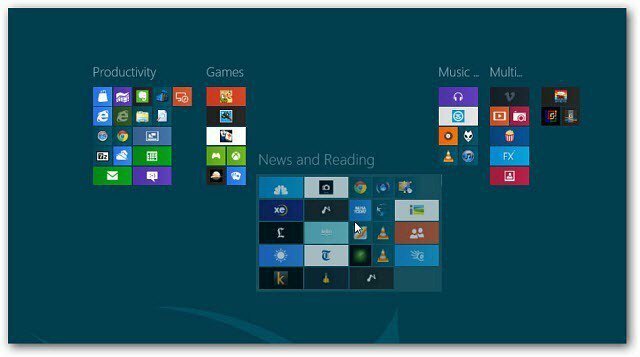Windows 8: Crea gruppi di tessere nella schermata Start