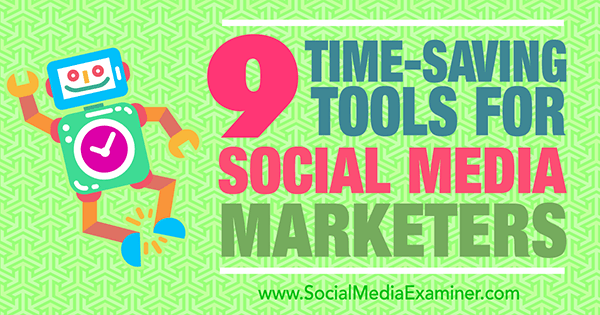 strumenti di social media marketing per risparmiare tempo