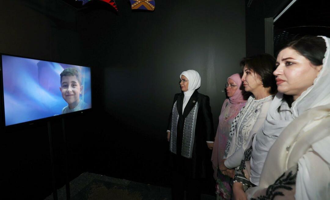 La First Lady Erdoğan ha condiviso la mostra "Gaza: Resisting Humanity"!