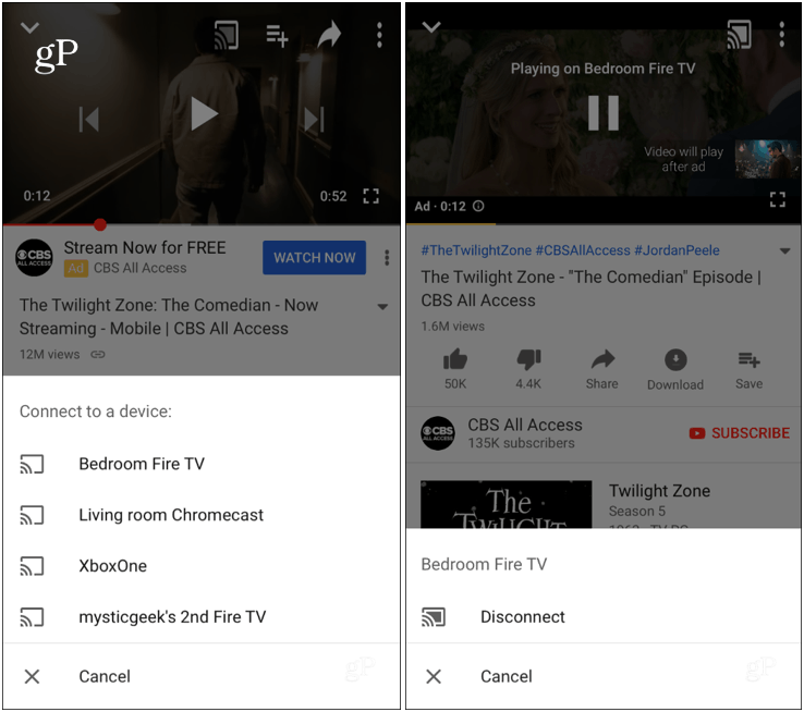 Trasmetti YouTube iPhone a Fire TV