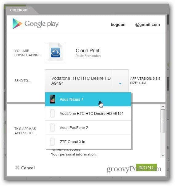app Android beta stampa cloud