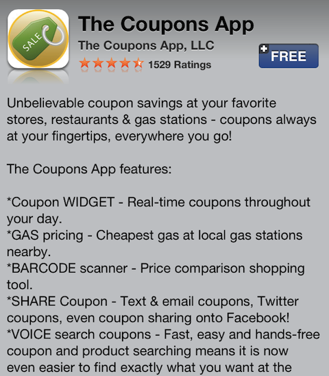 coupon app