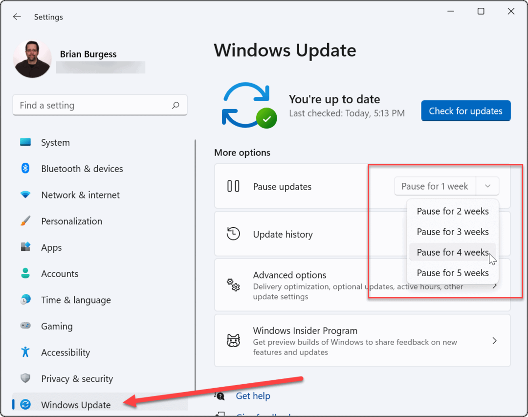 Le nuove settimane mettono in pausa l'aggiornamento di Windows 11
