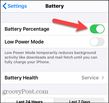 Attiva Percentuale batteria su iPhone 7