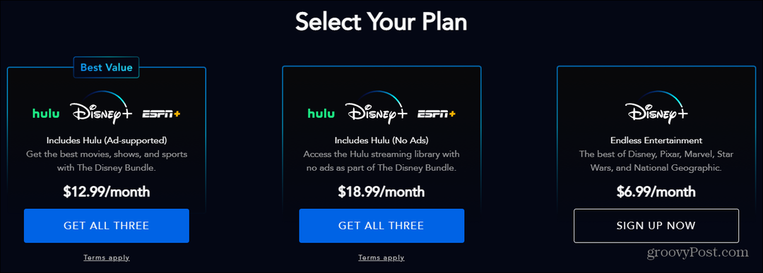 Disney Plus aggiunge un nuovo piano bundle con Hulu senza pubblicità