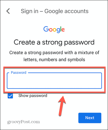password dell'account bambino gmail