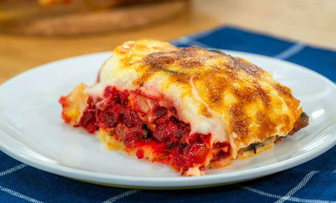 Come fare la moussaka alla barbabietola Prova la barbabietola rossa così!