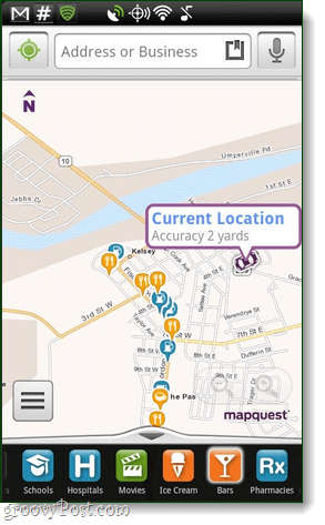 App MapQuest per Android, panoramica