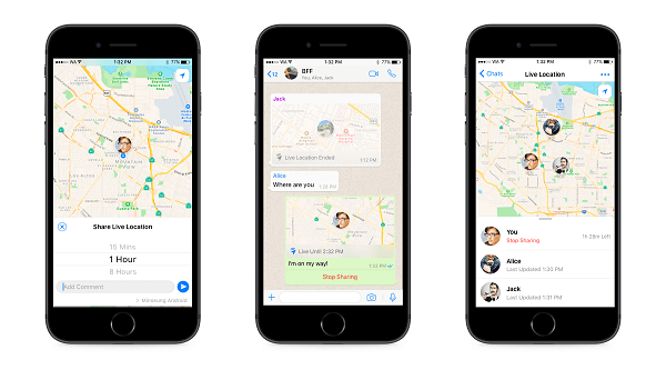 WhatsApp ora offre la condivisione della posizione in tempo reale per familiari e amici. 
