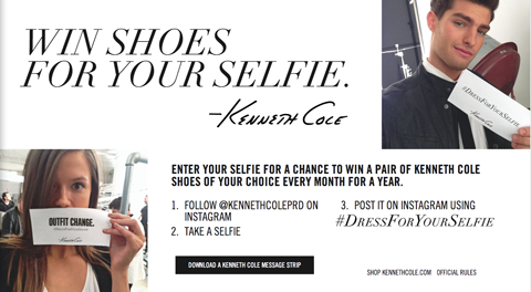 kenneth cole selfie contest immagine