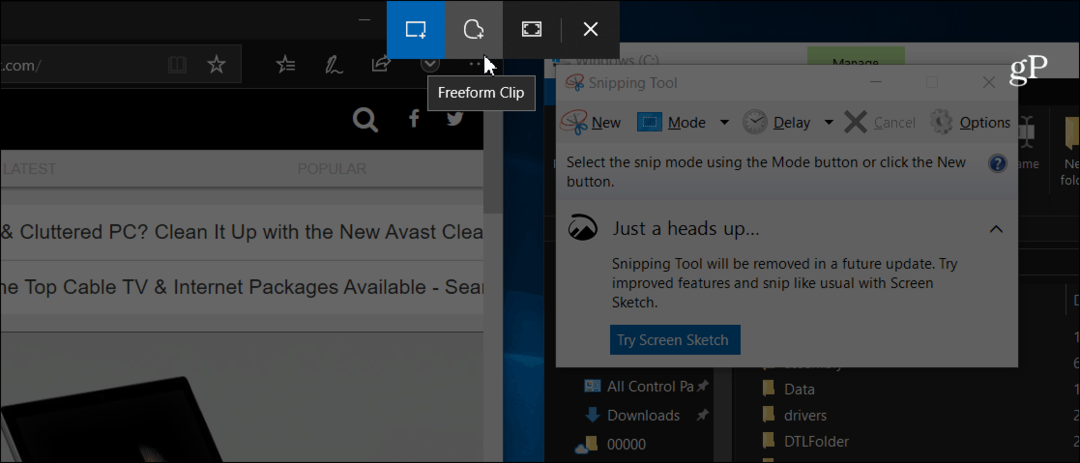 Cattura e annota schermate con il nuovo strumento Snip & Sketch su Windows 10