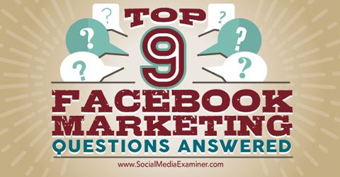 prime nove domande di marketing su Facebook