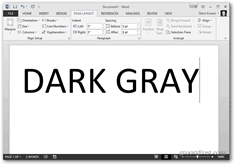 tema cambia colore ufficio 2013 - tema grigio scuro