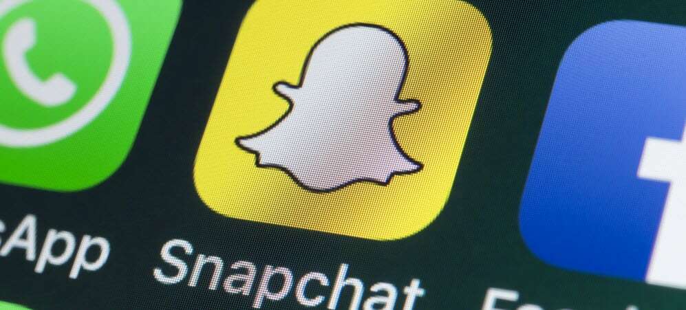 Logo Snapchat sul cellulare