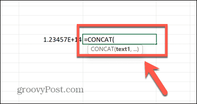 funzione excel concat