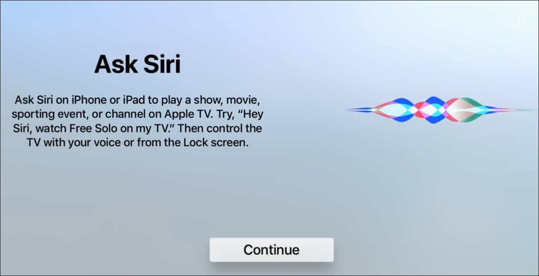 Chiedi a Siri Apple TV