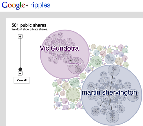 visualizza google + ripples