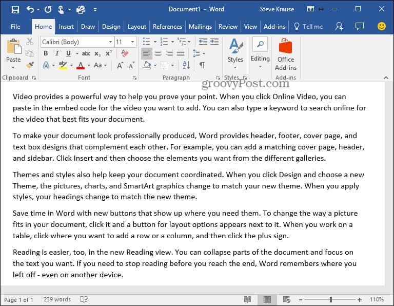 Come inserire il testo di Lorem Ipsum in Microsoft Word 2010 e 2007