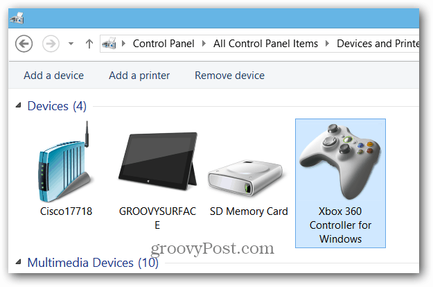 Dispositivi e stampanti controller Xbox