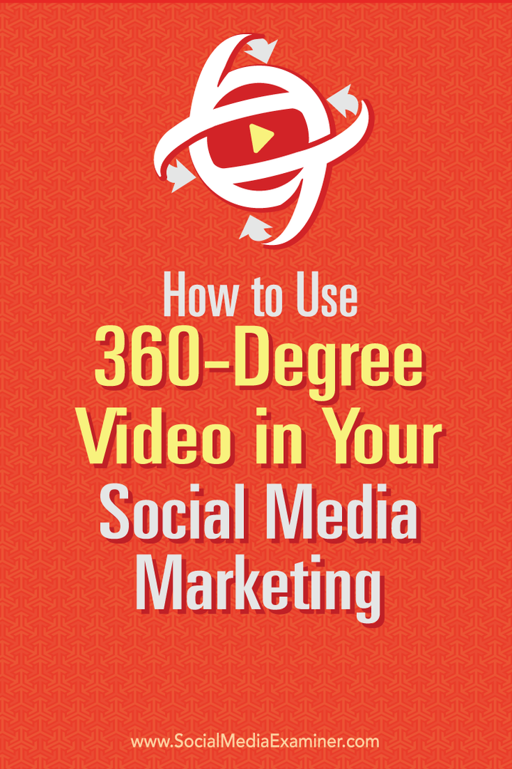Come utilizzare video a 360 gradi nel tuo social media marketing: Social Media Examiner