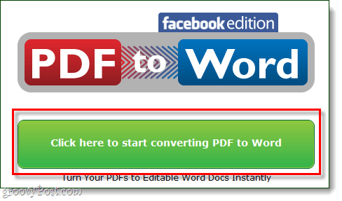 inizia a convertire pdf in word edizione facebook