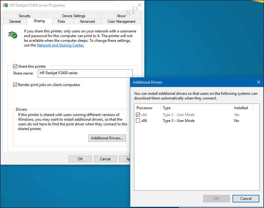 Come condividere una stampante in Windows 10