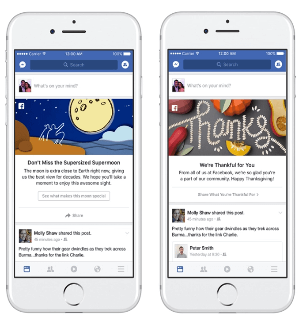 Facebook ha introdotto un nuovo programma di marketing per invitare le persone a condividere e parlare di eventi e momenti che stanno accadendo nelle loro comunità e in tutto il mondo.