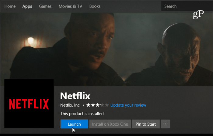 App Netflix per Windows 10