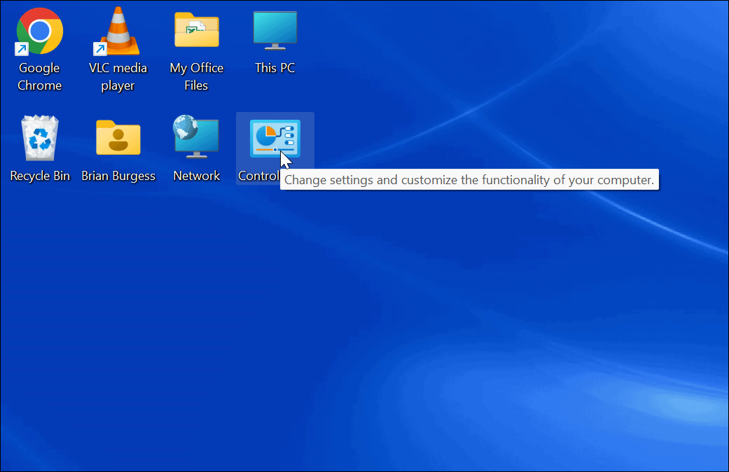 Visualizzazione dell'icona del desktop