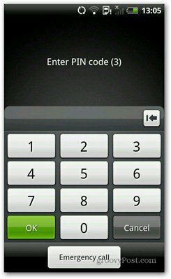 codice PIN Android