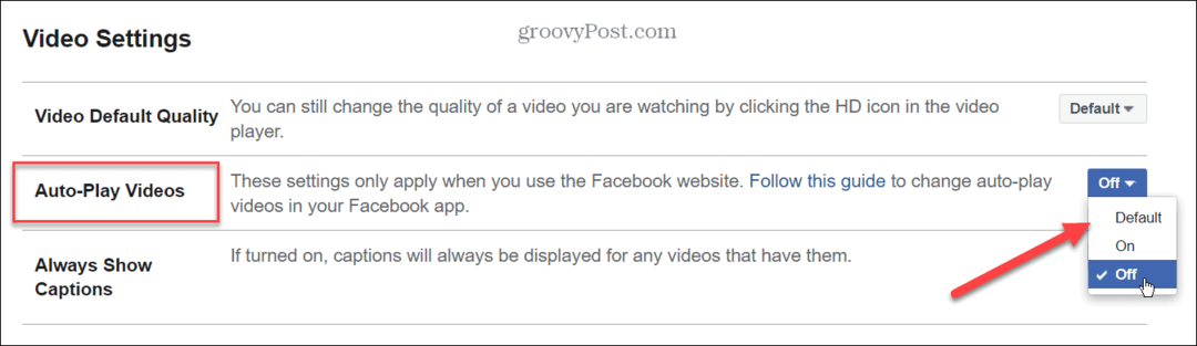 Come disattivare la riproduzione automatica dei video su Facebook