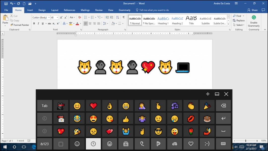 abilita emoji windows 10 tastiera microsoft word