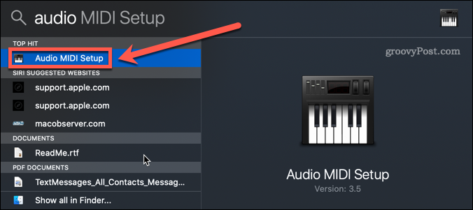configurazione audio midi mac