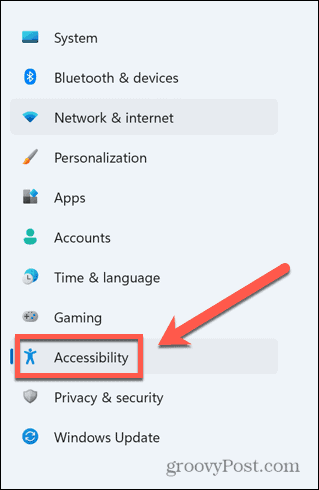 menu di accessibilità di Windows