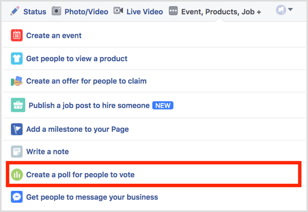 Facebook crea un sondaggio per consentire alle persone di votare