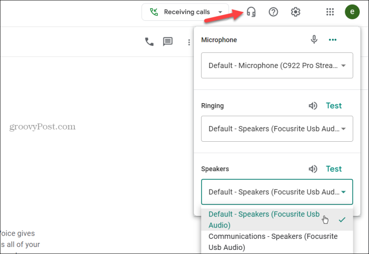 Utilizza Google Voice per effettuare chiamate da un computer